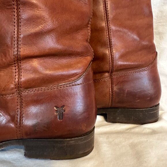 Frye Brown Leather Wide Calf Melissa Boots - Size 11 - Picture 5 of 8